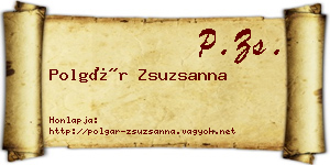 Polgár Zsuzsanna névjegykártya