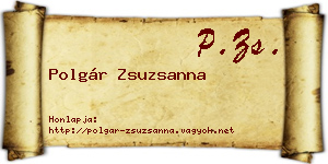 Polgár Zsuzsanna névjegykártya