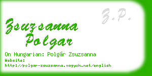 zsuzsanna polgar business card